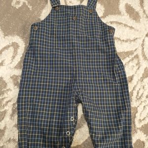 Baby Gap plaid overalls